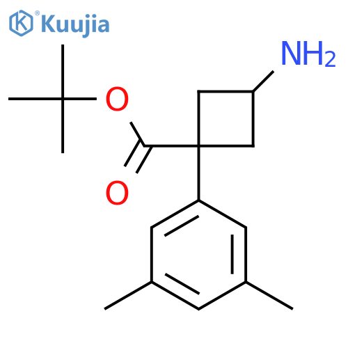tert-butyl 3-amino-1-(3,5-dimethylphenyl)cyclobutane-1-carboxylate structure