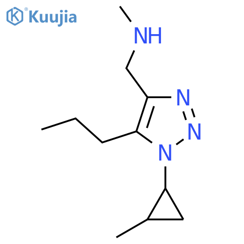 methyl({1-(2-methylcyclopropyl)-5-propyl-1H-1,2,3-triazol-4-ylmethyl})amine structure