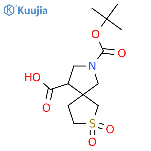7-(tert-butoxy)carbonyl-2,2-dioxo-2lambda6-thia-7-azaspiro4.4nonane-9-carboxylic acid structure