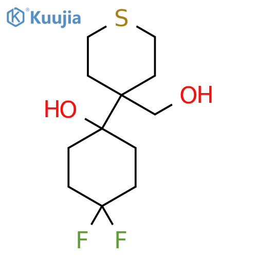 4,4-difluoro-1-4-(hydroxymethyl)thian-4-ylcyclohexan-1-ol structure