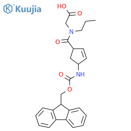 2-{1-4-({(9H-fluoren-9-yl)methoxycarbonyl}amino)cyclopent-2-en-1-yl-N-propylformamido}acetic acid structure