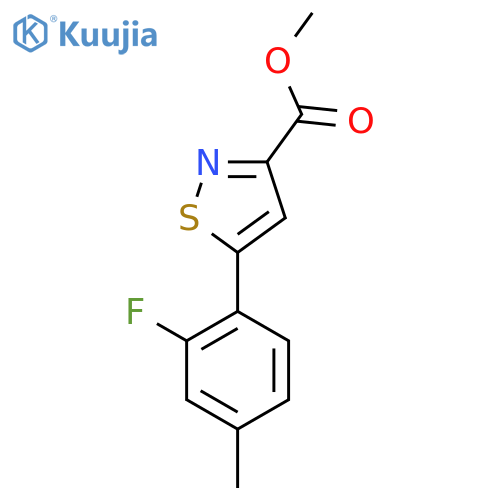 methyl 5-(2-fluoro-4-methylphenyl)-1,2-thiazole-3-carboxylate structure