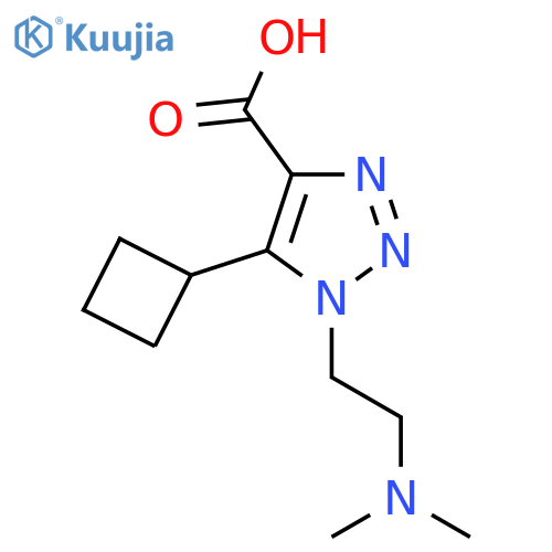 5-cyclobutyl-1-2-(dimethylamino)ethyl-1H-1,2,3-triazole-4-carboxylic acid structure