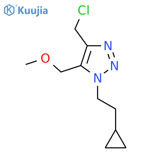 4-(chloromethyl)-1-(2-cyclopropylethyl)-5-(methoxymethyl)-1H-1,2,3-triazole structure