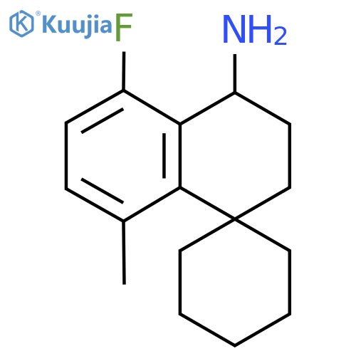 5'-fluoro-8'-methyl-3',4'-dihydro-2'H-spirocyclohexane-1,1'-naphthalene-4'-amine structure