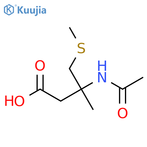 3-acetamido-3-methyl-4-(methylsulfanyl)butanoic acid structure