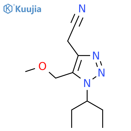 2-5-(methoxymethyl)-1-(pentan-3-yl)-1H-1,2,3-triazol-4-ylacetonitrile structure