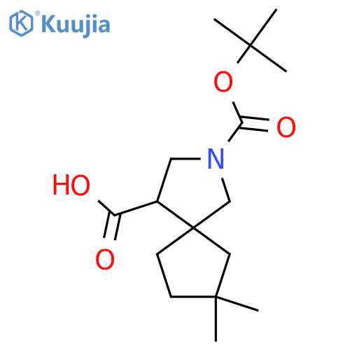 2-(tert-butoxy)carbonyl-7,7-dimethyl-2-azaspiro4.4nonane-4-carboxylic acid structure