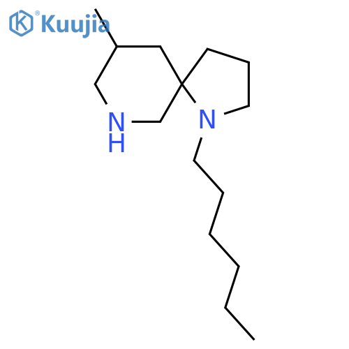 1-hexyl-9-methyl-1,7-diazaspiro4.5decane structure