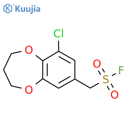 (9-chloro-3,4-dihydro-2H-1,5-benzodioxepin-7-yl)methanesulfonyl fluoride structure