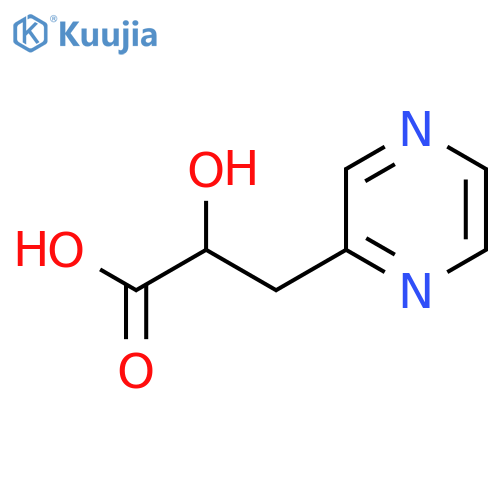 2-hydroxy-3-(pyrazin-2-yl)propanoic acid structure