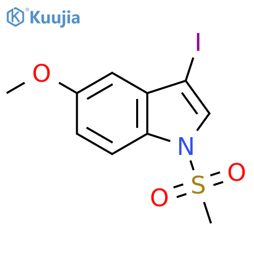 3-iodo-1-methanesulfonyl-5-methoxy-1H-indole structure