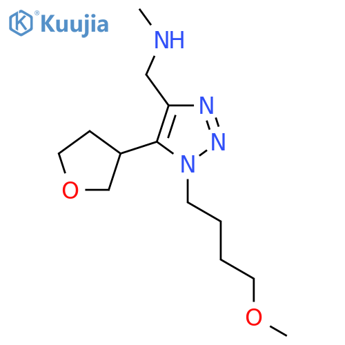 {1-(4-methoxybutyl)-5-(oxolan-3-yl)-1H-1,2,3-triazol-4-ylmethyl}(methyl)amine structure