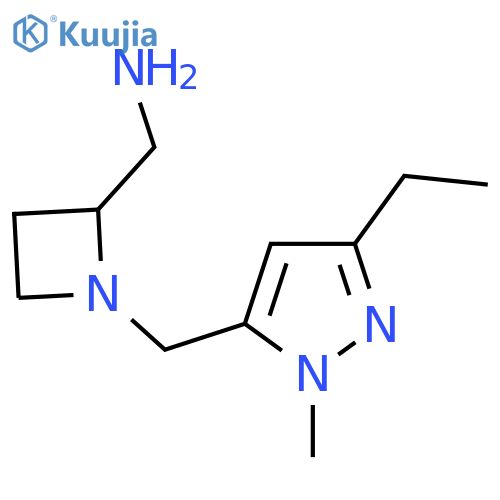 {1-(3-ethyl-1-methyl-1H-pyrazol-5-yl)methylazetidin-2-yl}methanamine structure