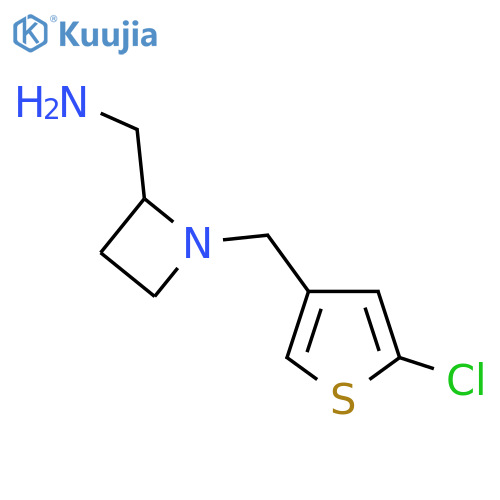 {1-(5-chlorothiophen-3-yl)methylazetidin-2-yl}methanamine structure