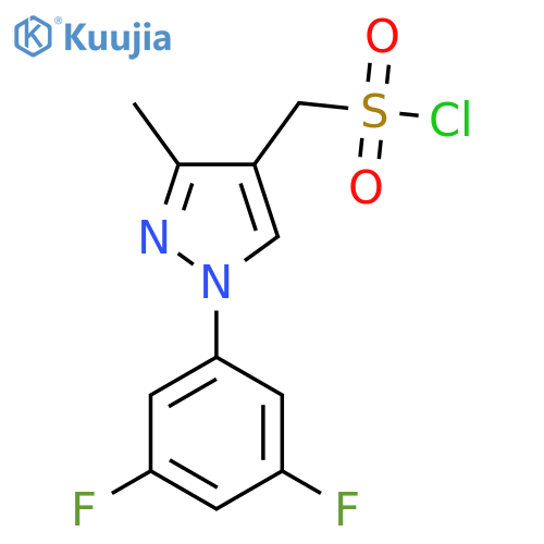 1-(3,5-difluorophenyl)-3-methyl-1H-pyrazol-4-ylmethanesulfonyl chloride structure
