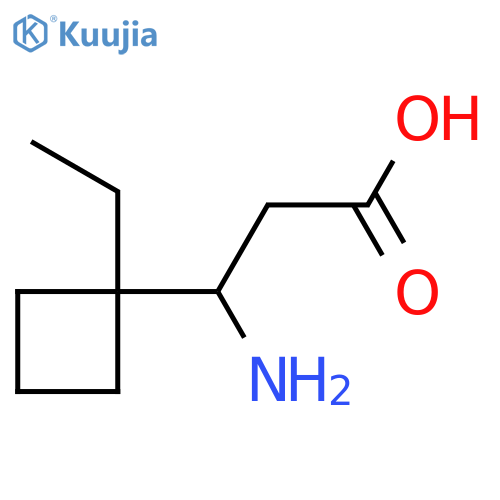 3-amino-3-(1-ethylcyclobutyl)propanoic acid structure