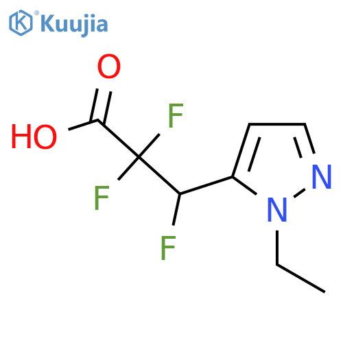 3-(1-ethyl-1H-pyrazol-5-yl)-2,2,3-trifluoropropanoic acid structure