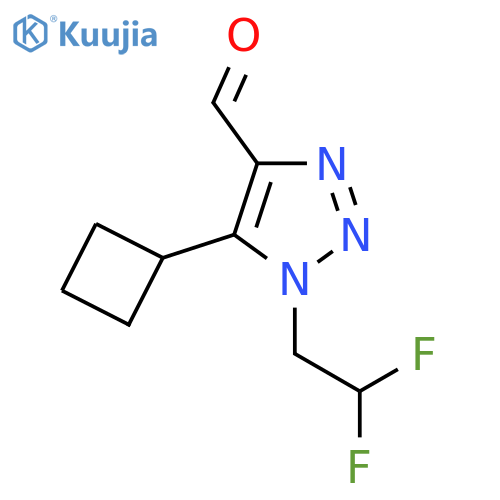 5-cyclobutyl-1-(2,2-difluoroethyl)-1H-1,2,3-triazole-4-carbaldehyde structure