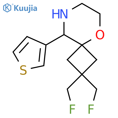 2,2-bis(fluoromethyl)-9-(thiophen-3-yl)-5-oxa-8-azaspiro3.5nonane structure