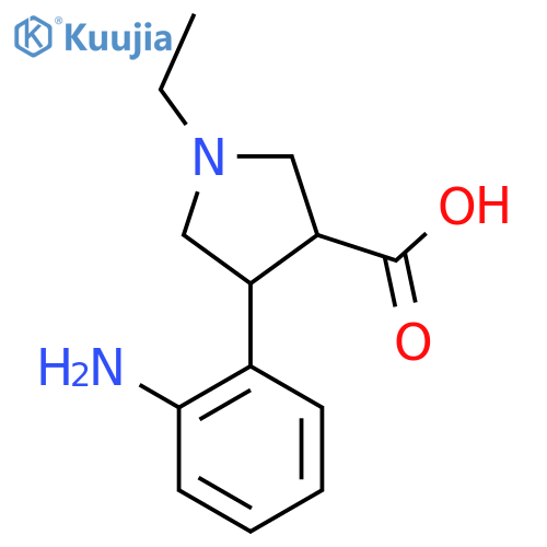 4-(2-aminophenyl)-1-ethylpyrrolidine-3-carboxylic acid structure