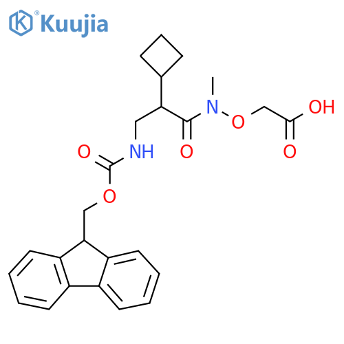 2-{2-cyclobutyl-3-({(9H-fluoren-9-yl)methoxycarbonyl}amino)-N-methylpropanamidooxy}acetic acid structure