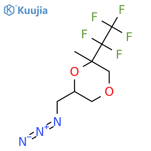 6-(azidomethyl)-2-methyl-2-(pentafluoroethyl)-1,4-dioxane structure