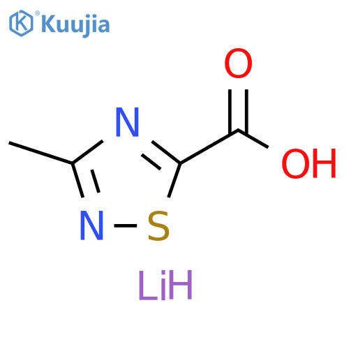 lithium(1+) ion 3-methyl-1,2,4-thiadiazole-5-carboxylate structure