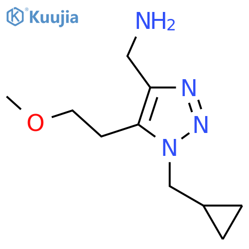 1-(cyclopropylmethyl)-5-(2-methoxyethyl)-1H-1,2,3-triazol-4-ylmethanamine structure