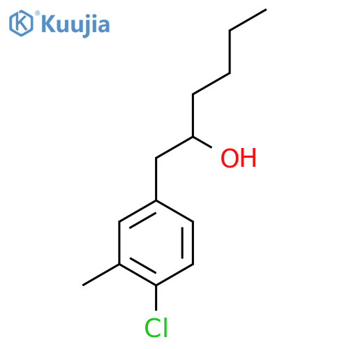 1-(4-chloro-3-methylphenyl)hexan-2-ol structure