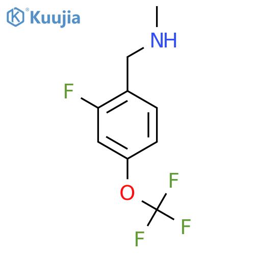 {2-fluoro-4-(trifluoromethoxy)phenylmethyl}(methyl)amine structure
