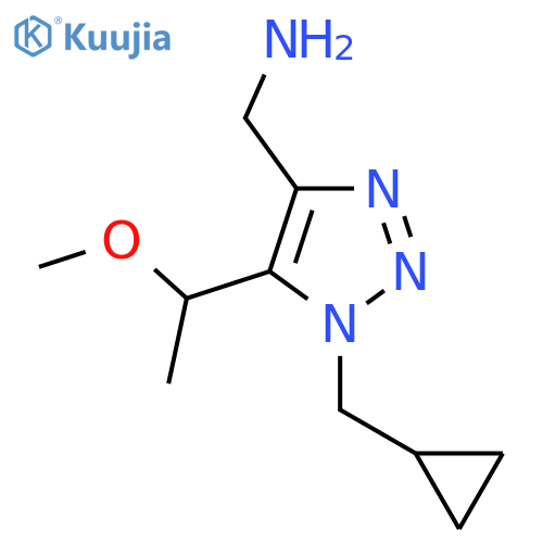 1-(cyclopropylmethyl)-5-(1-methoxyethyl)-1H-1,2,3-triazol-4-ylmethanamine structure