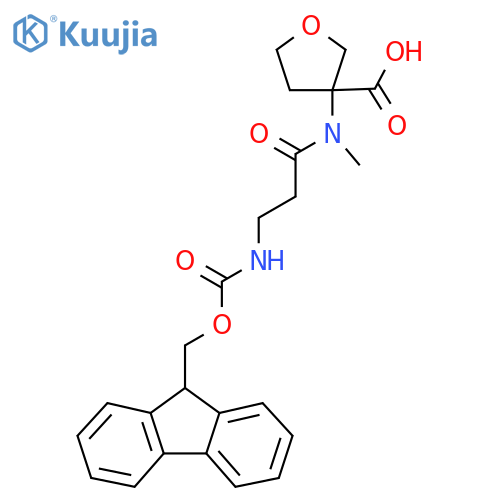3-3-({(9H-fluoren-9-yl)methoxycarbonyl}amino)-N-methylpropanamidooxolane-3-carboxylic acid structure