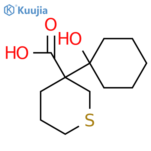 3-(1-Hydroxycyclohexyl)thiane-3-carboxylic acid structure