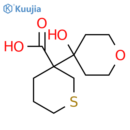 3-(4-Hydroxyoxan-4-yl)thiane-3-carboxylic acid structure