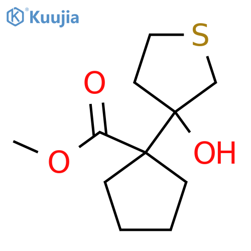 Methyl 1-(3-hydroxythiolan-3-yl)cyclopentane-1-carboxylate structure