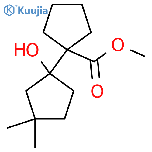 methyl 1-(1-hydroxy-3,3-dimethylcyclopentyl)cyclopentane-1-carboxylate structure