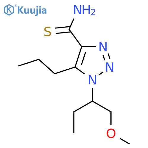 1-(1-methoxybutan-2-yl)-5-propyl-1H-1,2,3-triazole-4-carbothioamide structure
