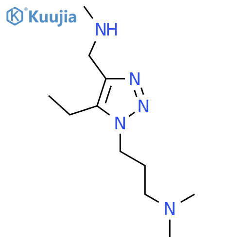 ({1-3-(dimethylamino)propyl-5-ethyl-1H-1,2,3-triazol-4-yl}methyl)(methyl)amine structure