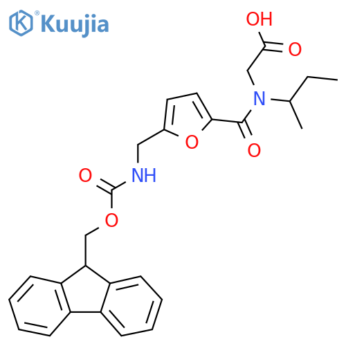2-N-(butan-2-yl)-1-{5-({(9H-fluoren-9-yl)methoxycarbonyl}amino)methylfuran-2-yl}formamidoacetic acid structure
