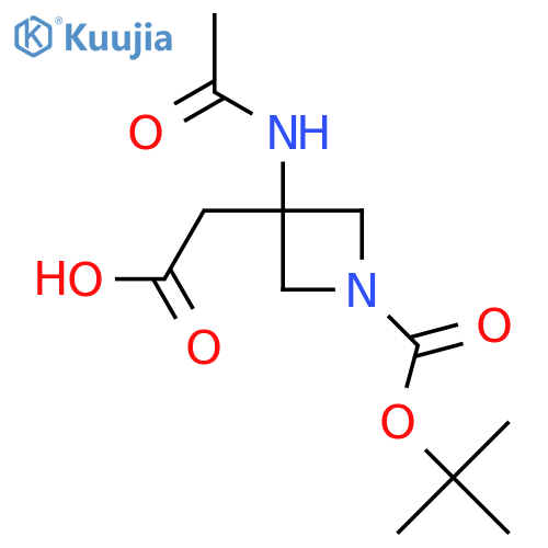 2-{1-(tert-butoxy)carbonyl-3-acetamidoazetidin-3-yl}acetic acid structure