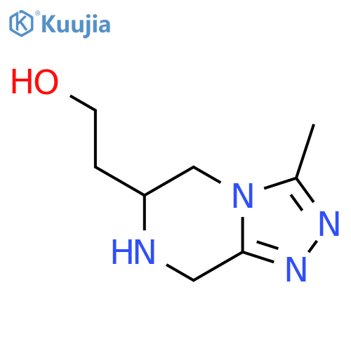 2-{3-methyl-5H,6H,7H,8H-1,2,4triazolo4,3-apyrazin-6-yl}ethan-1-ol structure