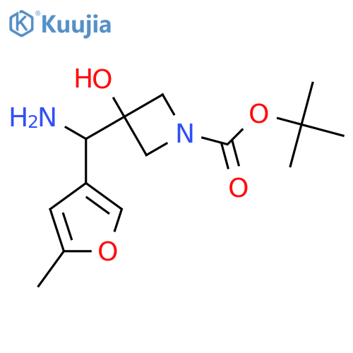 tert-butyl 3-amino(5-methylfuran-3-yl)methyl-3-hydroxyazetidine-1-carboxylate structure