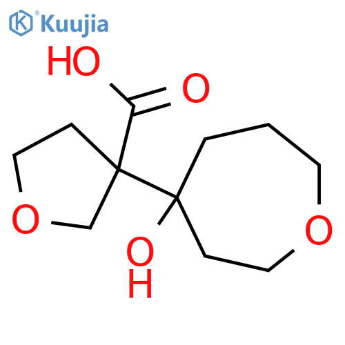 3-(4-hydroxyoxepan-4-yl)oxolane-3-carboxylic acid structure