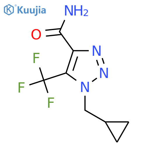 1-(cyclopropylmethyl)-5-(trifluoromethyl)-1H-1,2,3-triazole-4-carboxamide structure