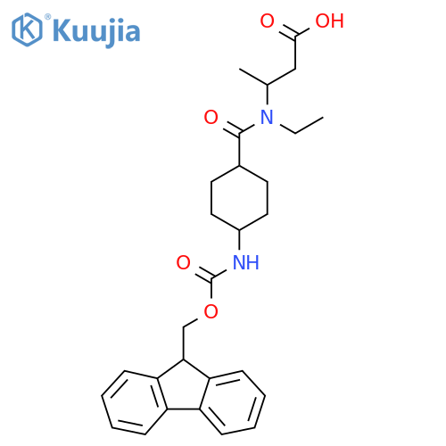 3-{N-ethyl-1-4-({(9H-fluoren-9-yl)methoxycarbonyl}amino)cyclohexylformamido}butanoic acid structure