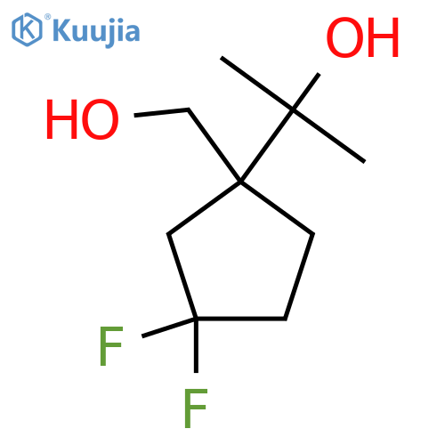 2-3,3-difluoro-1-(hydroxymethyl)cyclopentylpropan-2-ol structure
