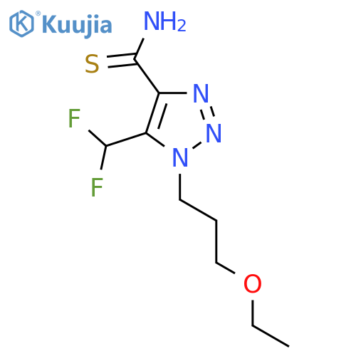 5-(difluoromethyl)-1-(3-ethoxypropyl)-1H-1,2,3-triazole-4-carbothioamide structure