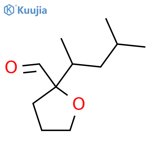 2-(4-methylpentan-2-yl)oxolane-2-carbaldehyde structure