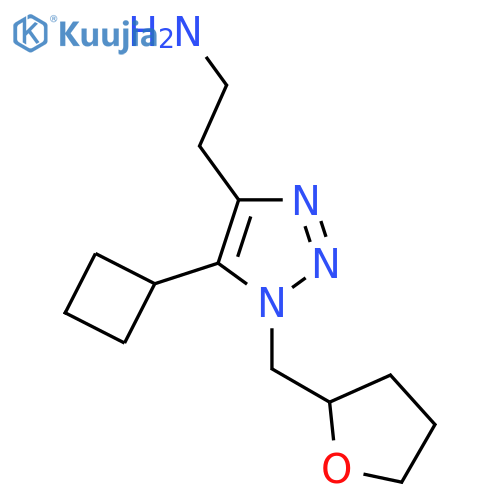 2-5-cyclobutyl-1-(oxolan-2-ylmethyl)-1H-1,2,3-triazol-4-ylethan-1-amine structure